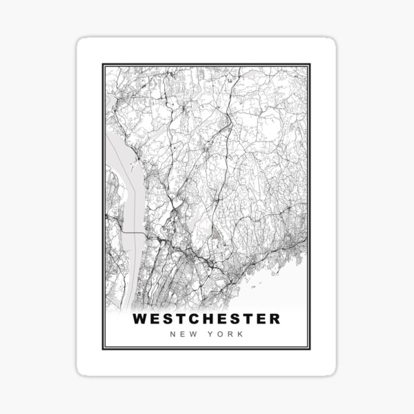 "Westchester County Map" Sticker for Sale by Tamas Das Redbubble
