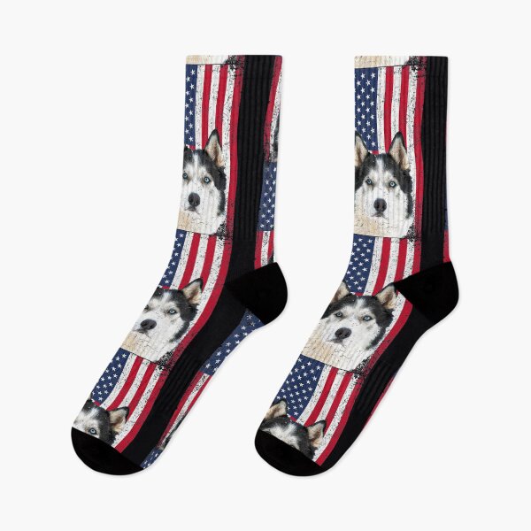 Item preview, American Flag Husky Dog Lover Funny 4th of July Dog  designed and sold by NiceStore059.