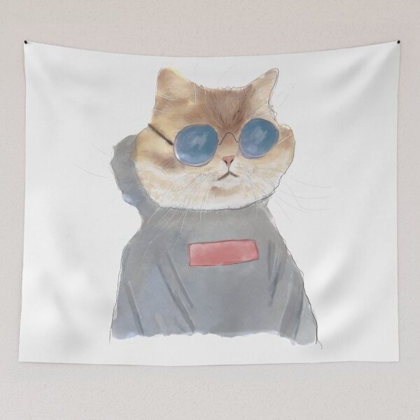 Item preview, Stylish Cat With Sunglasses designed and sold by TheImperfecto.