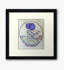 Thursday Purple Pie Baking Bonnet Lady Framed Print