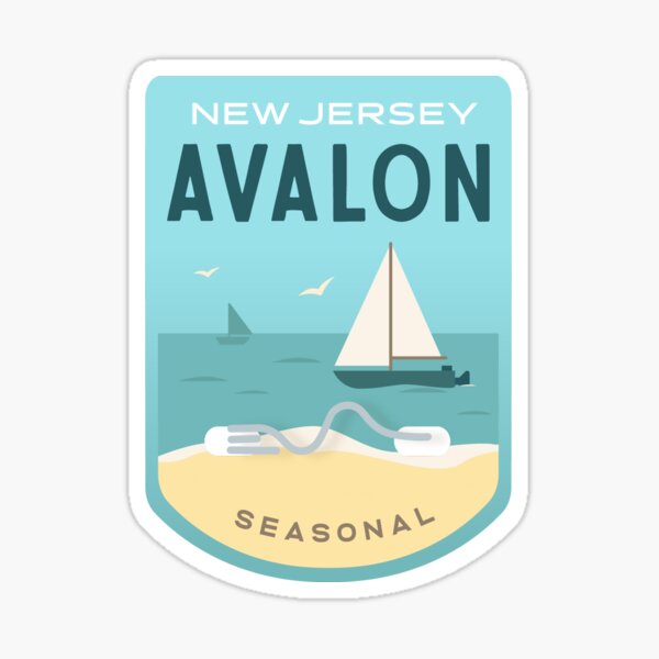 avalon-new-jersey-beach-tag-sticker-by-holliscampbell-redbubble