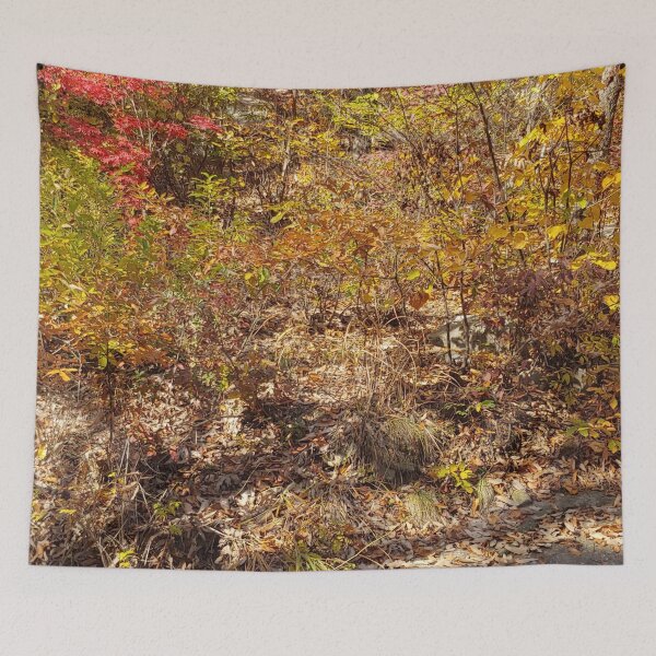 Item preview, Autumn background, mountains and fallen leaves designed and sold by fosterahope.