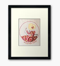 Wednesday Sewing and Mending Bonnet Lady Framed Print