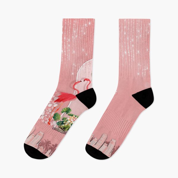 Item preview, Wonderful flamingos with tropical flowers designed and sold by nicky2342.