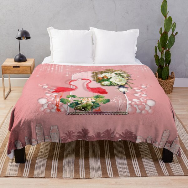 Item preview, Wonderful flamingos with tropical flowers designed and sold by nicky2342.