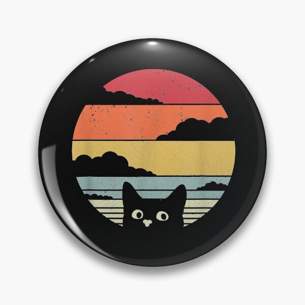 Item preview, Cat Art in Retro Sunset Style designed and sold by HumbleShirt.