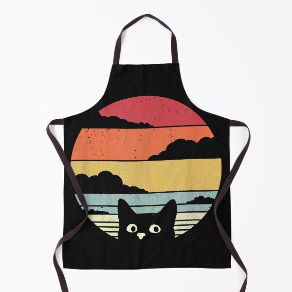 Item preview, Cat Art in Retro Sunset Style designed and sold by HumbleShirt.