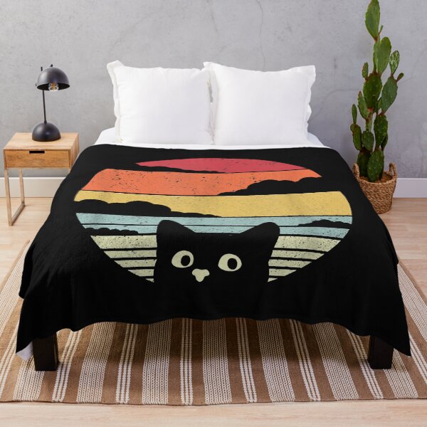 Item preview, Cat Art in Retro Sunset Style designed and sold by HumbleShirt.