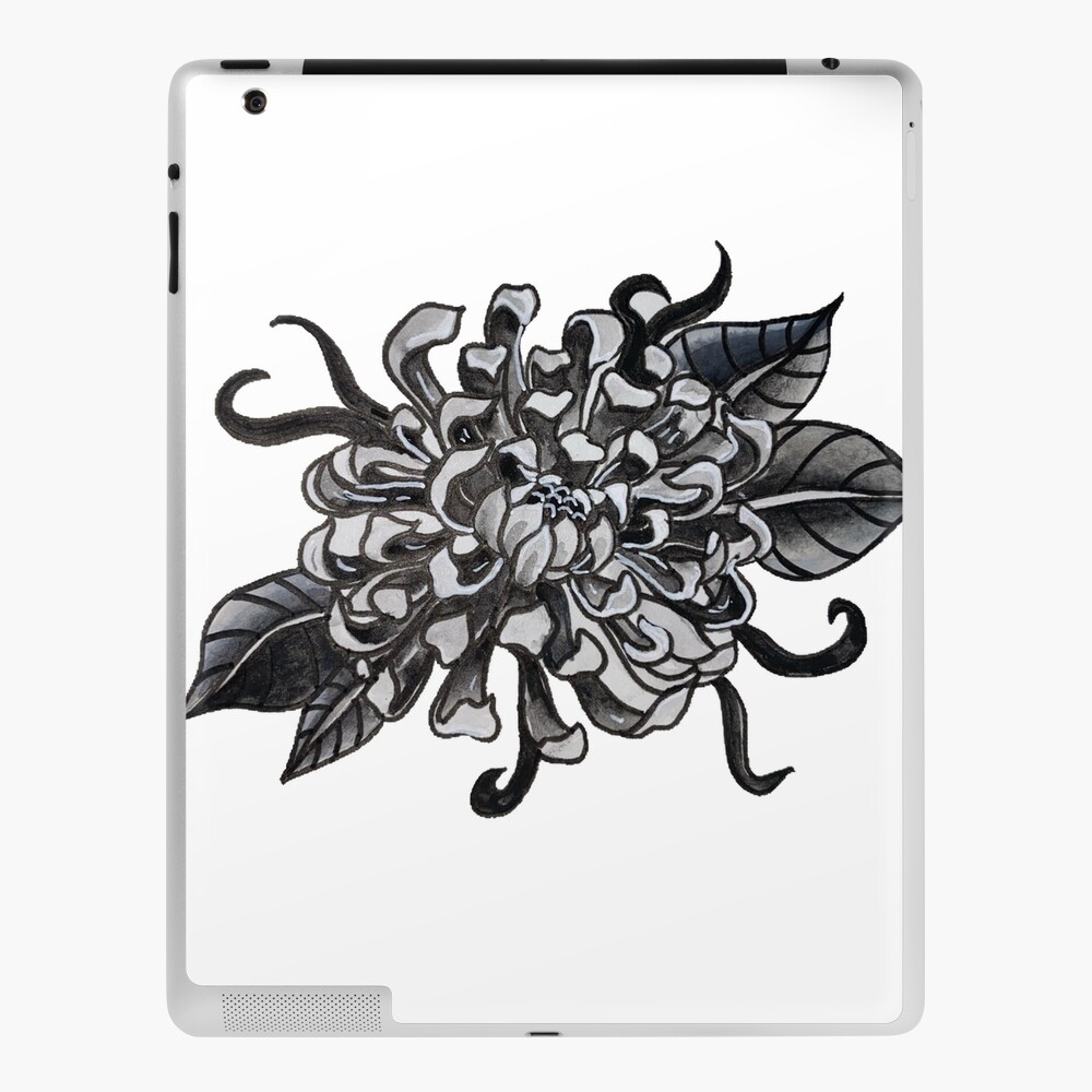 Chrysanthemum Flower By Hand Drawing Stock Illustration - Download Image  Now - Chrysanthemum, Tattoo, Japan - iStock