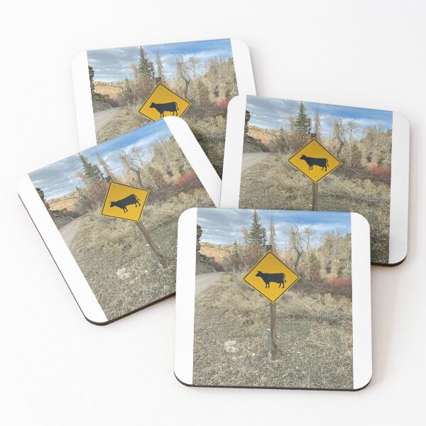 Item preview, Wild Mountain Cow Crossing Ahead  designed and sold by prohockeylabs.