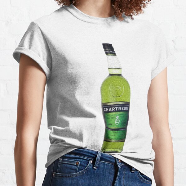 Green Chartreuse Bottle Oil Painting Classic T-Shirt
