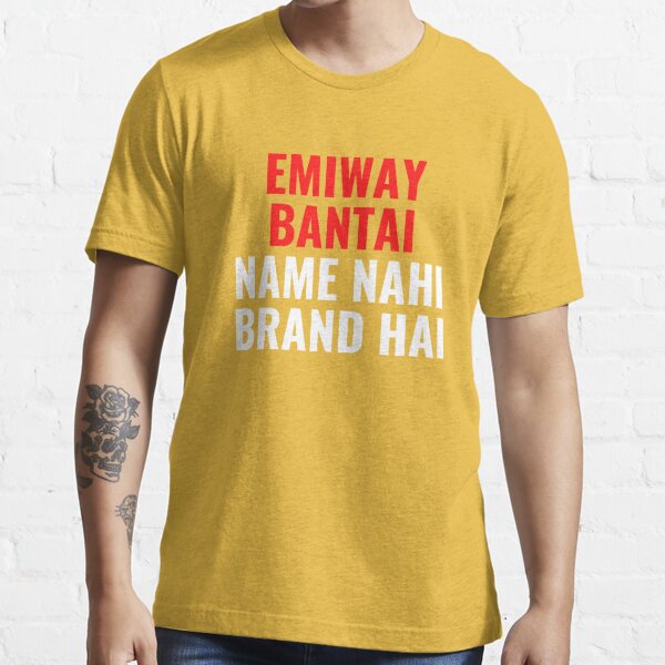 Emiway Bantai Essential TShirt for Sale by fabrikdesigns  Redbubble