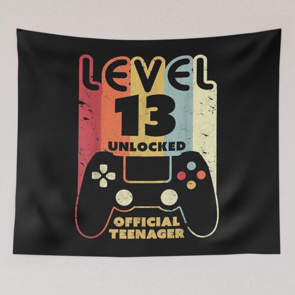 Item preview, 13th Birthday Shirt. Level 13 Unlocked, Official Teenager Copy designed and sold by Plinio12323.