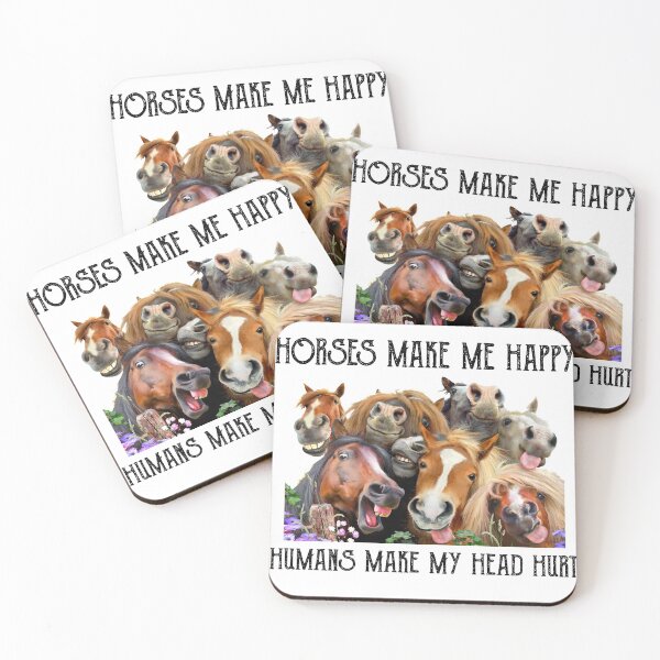 Item preview, Horses Make Me Happy Humans Make My Head Hurt designed and sold by QuanArtinVN.