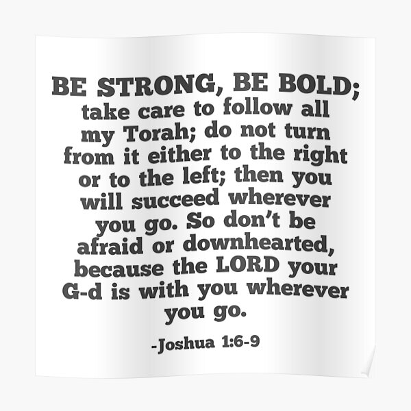 Be Strong Be Bold Poster