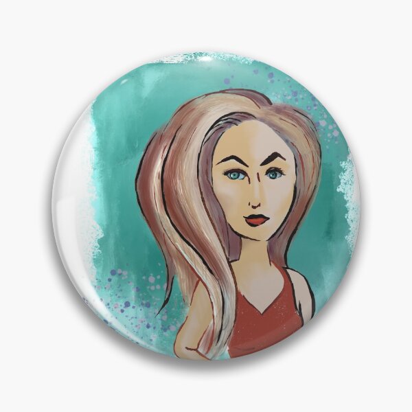 Item preview, Sassy woman in red dress designed and sold by Pachionart.