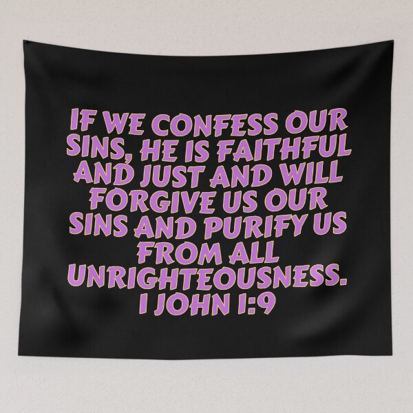 Item preview, Bible Verse 1 John 1:9 designed and sold by Prayingwarrior.