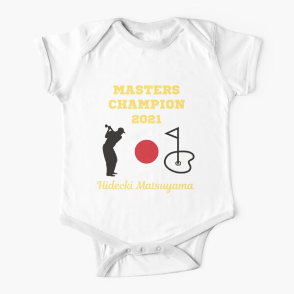 Masters Champion 2021 Hideki Matsuyama Short Sleeve Baby One-Piece