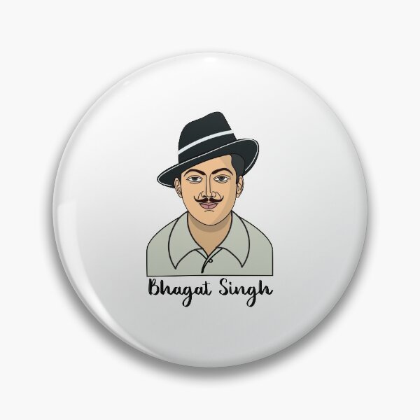 Item preview, Freedom Fighter Bhagat Singh t-shirt  |  Bhagat Singh art  designed and sold by KARTICK DUTTA.