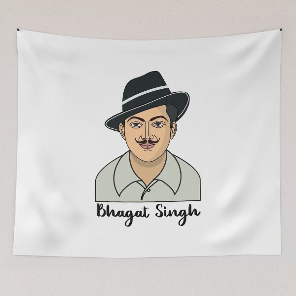 Item preview, Freedom Fighter Bhagat Singh t-shirt  |  Bhagat Singh art  designed and sold by KARTICK DUTTA.