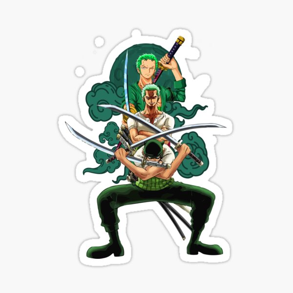 Sticker Roronoa Zoro Redbubble