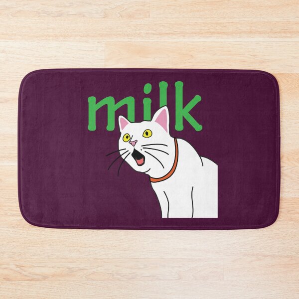 Item preview, white cat milk design. lovely cat. designed and sold by dadamda.