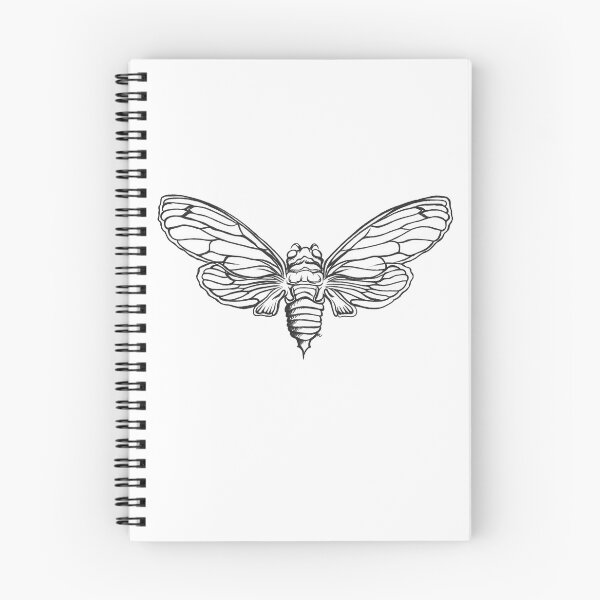 Item preview, Black and White Pharaoh Cicada designed and sold by The White Bat.