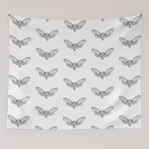 Item preview, Black and White Pharaoh Cicada designed and sold by The White Bat.