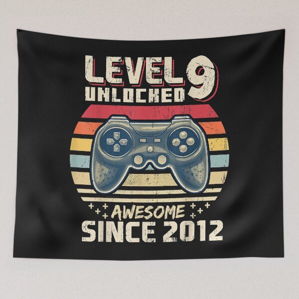 Item preview, Level 9 Unlocked Awesome 2012 Video Game 9th Birthday Gift designed and sold by Plinio12323.