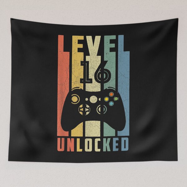 Artikelvorschau, Level 16 Unlocked Tshirt 16th Video Gamer Birthday Boy Gifts entworfen und verkauft von Plinio12323.