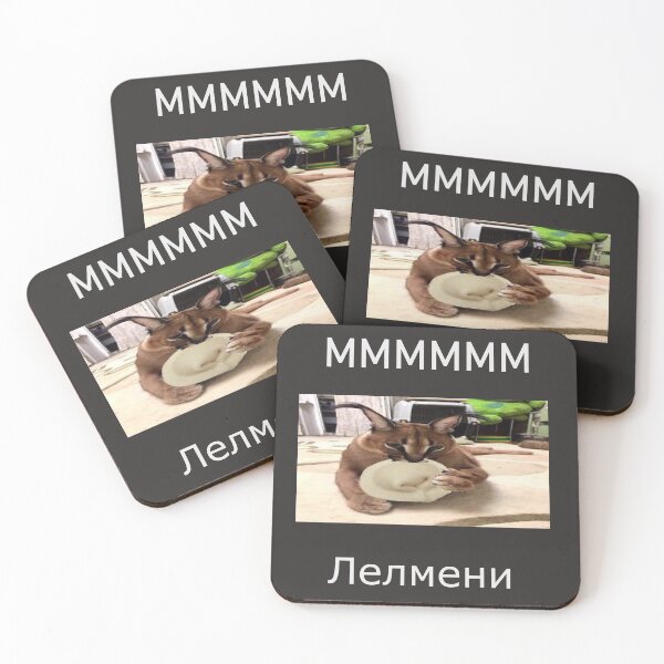 Item preview, Big Floppa enjoying russian pelmeni designed and sold by c0bera.