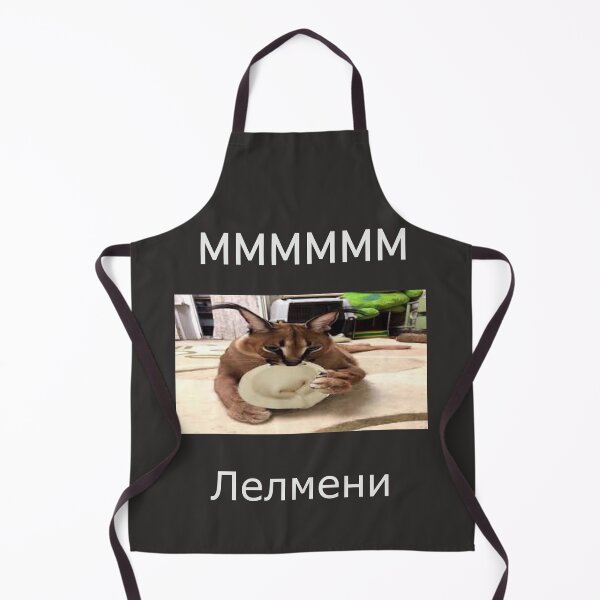 Item preview, Big Floppa enjoying russian pelmeni designed and sold by c0bera.
