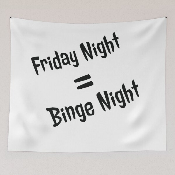 Item preview, White Friday Night Dinner Quotes designed and sold by PCpallavi.