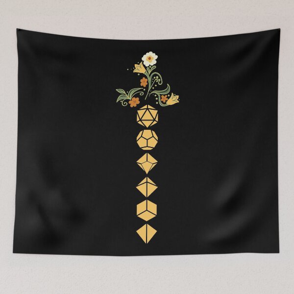 Item preview, Plants and Flowers Polyhedral Dice Sword Tabletop RPG designed and sold by pixeptional.