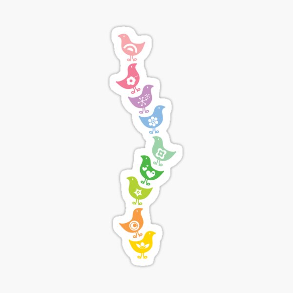 Item preview, Balancing Retro Rainbow Chicks © fatfatin designed and sold by fatfatin.