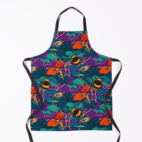 Item preview, Flower pattern art deco with insect bumblebee. cute wholesome bee designed and sold by IZIcreation.