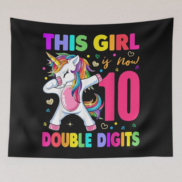 Item preview, This Girl is Now Double Digits Birthday girl 10 year old designed and sold by Plinio12323.