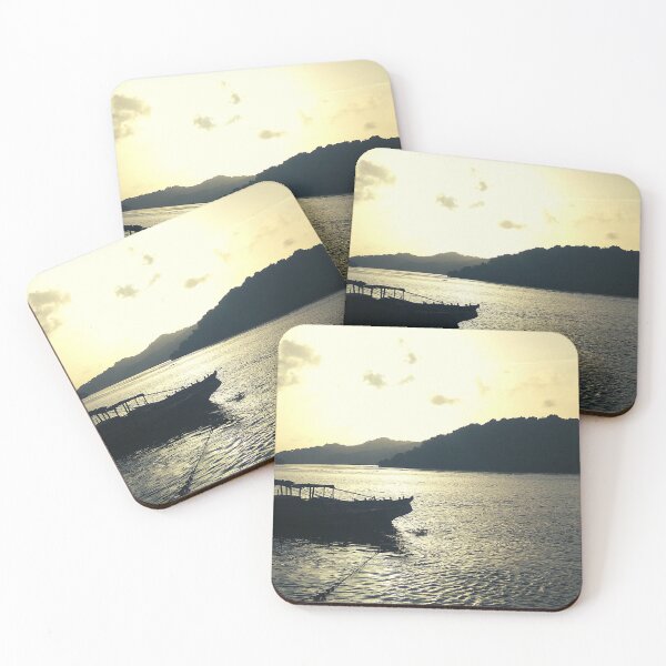 Item preview, Beautiful Sunset Boat Sea Horizon Mountains designed and sold by PRB1989.