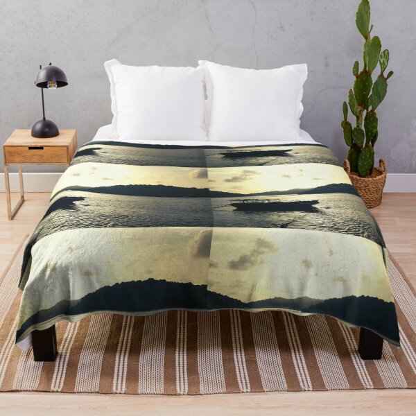 Item preview, Beautiful Sunset Boat Sea Horizon Mountains designed and sold by PRB1989.