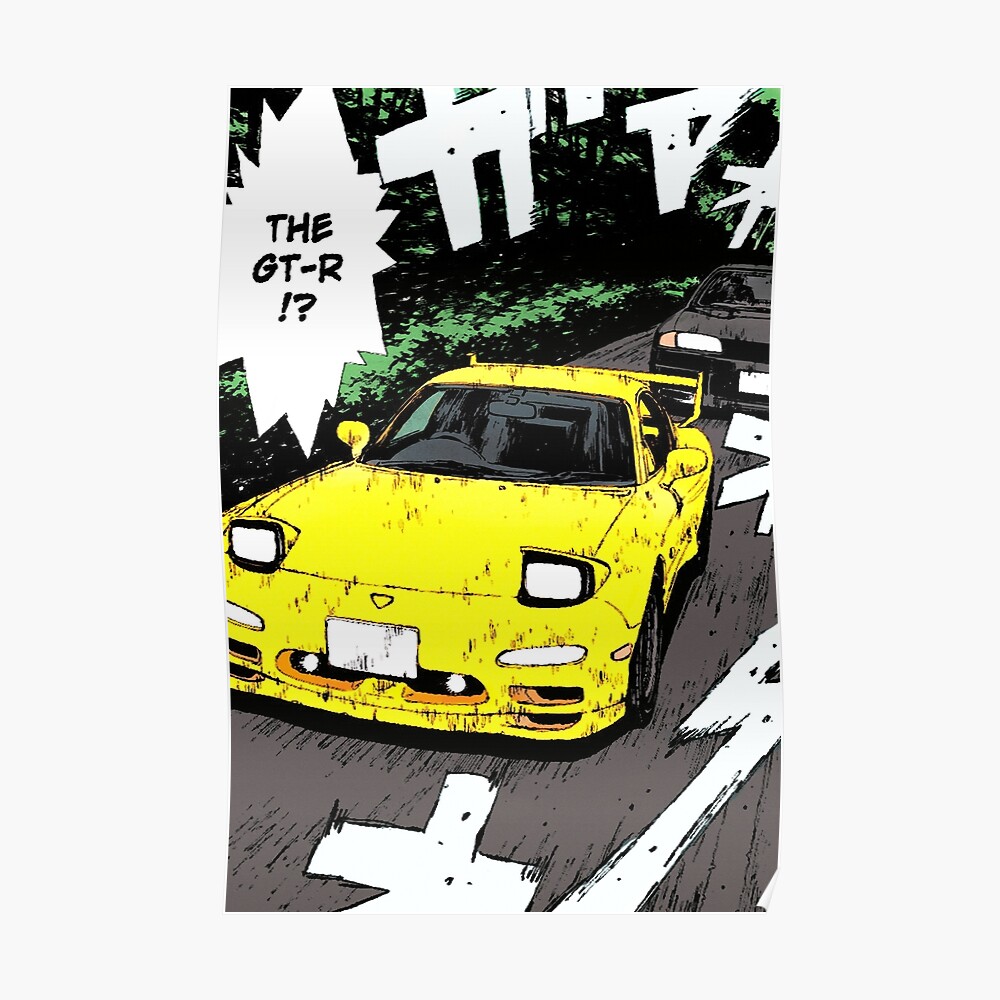 Initial D Fd3s Vs R32 Poster By Xencn Redbubble