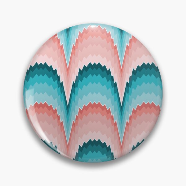 Item preview, Bargello flame stitch in pink and teal - seamless pattern designed and sold by colorofmagic.