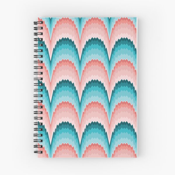 Item preview, Bargello flame stitch in pink and teal - seamless pattern designed and sold by colorofmagic.