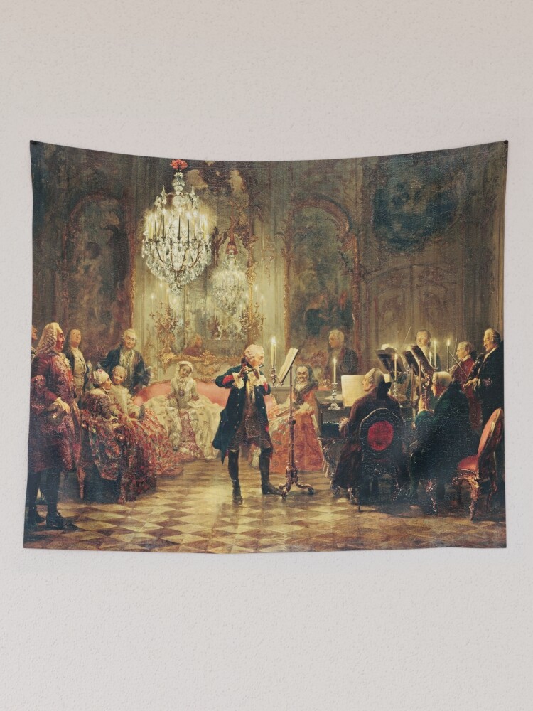 Friedrich II - Flute Concerto in Sanssouci - Adolph Menzel 1852 | Tapestry