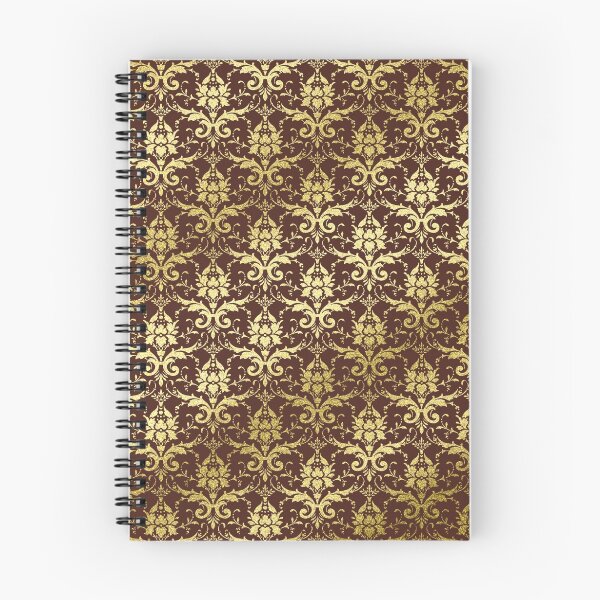 Item preview, Damask Gold Glitter Dark Chestnut Brown Classic Elegant designed and sold by Beverly Claire Kaiya.