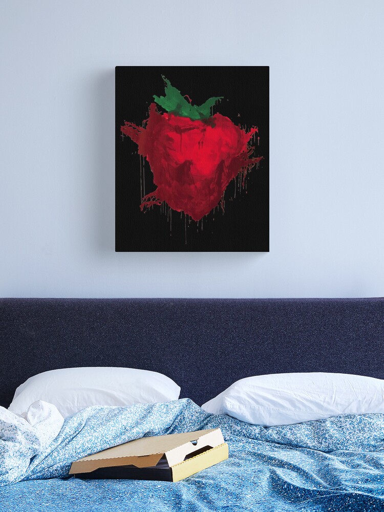 Strawberry Fields Black Canvas