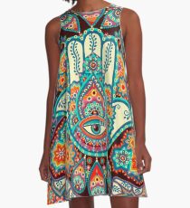 Hamsa Hand A-Line Dress