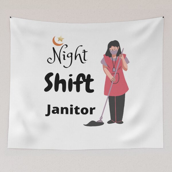 Item preview, Night Shift Janitor With Women Cleaner  designed and sold by chetan786.