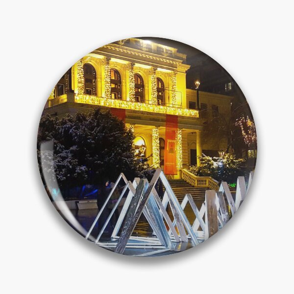 Item preview, Bosnian National Theater at night designed and sold by S-A-D-art-craft.