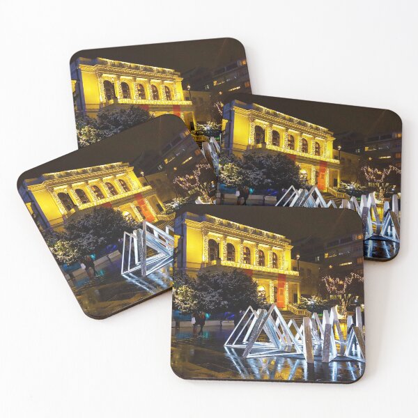 Item preview, Bosnian National Theater at night designed and sold by S-A-D-art-craft.