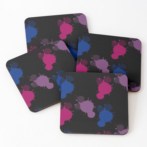 Item preview, Bisexual Flag Splatter Paint - Black Ver. designed and sold by atomsandler.
